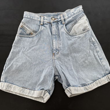 Short en jean vintage à taille haute des années 1980