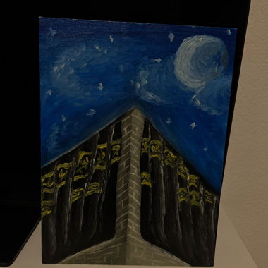 Abstract Kaaba Oil Painting