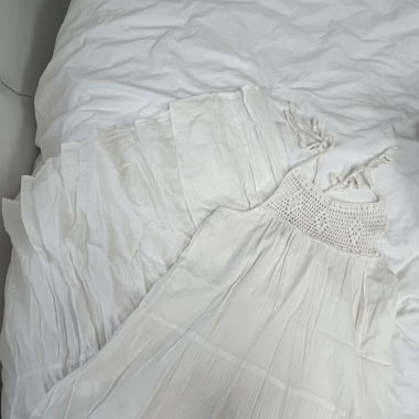 White Crochet Dress