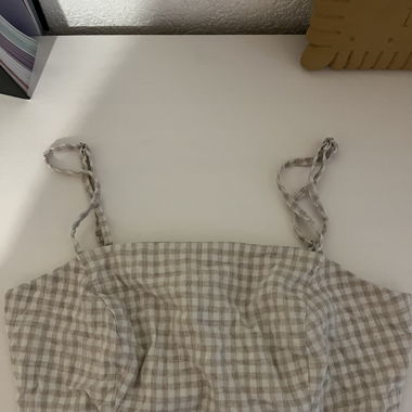 Crop top à carreaux 