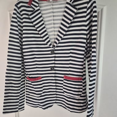 Veuillez blazer rayé avec poches