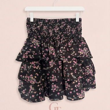 Gonna floreale nera