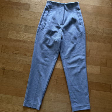 Zara Grey Fabric Trousers EU XS