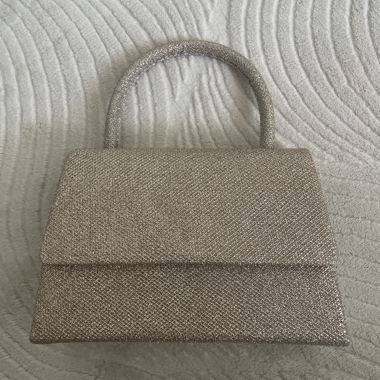 Borsetta clutch con glitter