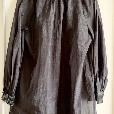 Transparente schwarze Bluse