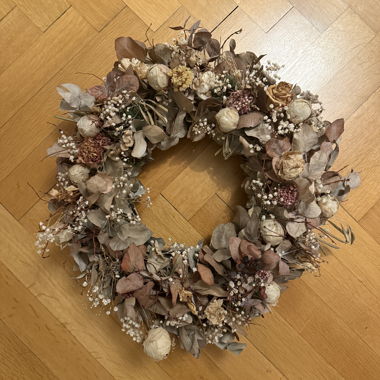 Blumenkranz Deko getrocknete Blumen 60cm