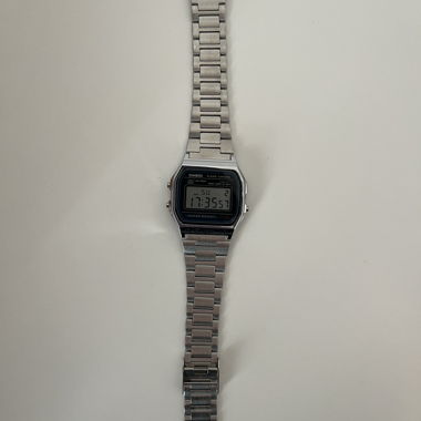 Casio digital wristwatch silver