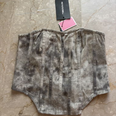 Grey PrettyLittleThing Corset