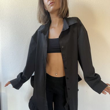 oversized schwarzed hemd gr s