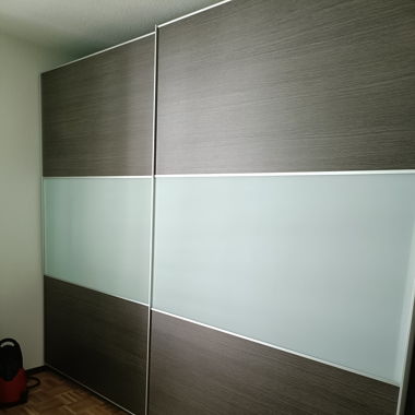 Armadio ante scorrevoli rovere grigio