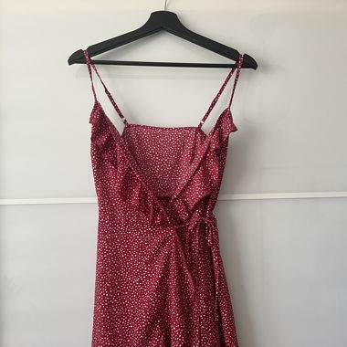 Kleid Shein rot gepunktet