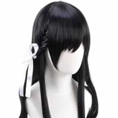 Parrucca wig nera cosplay Azure Lane Atago