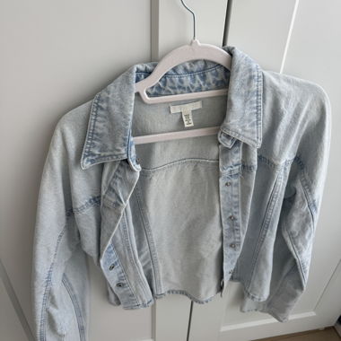 Fitted denim shirt H&M