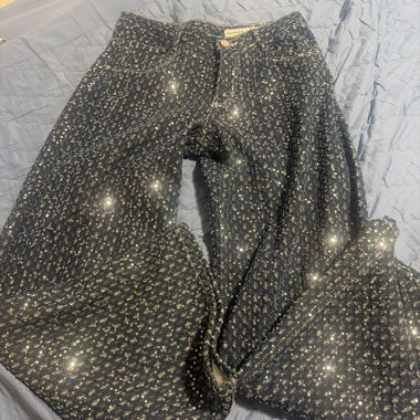 Jean bleu foncé à paillettes