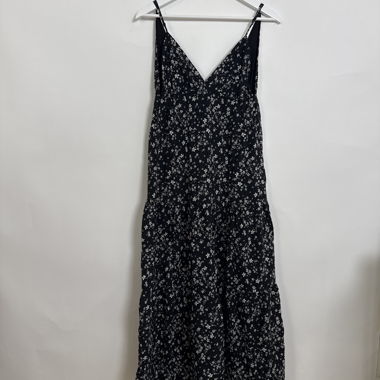 Robe midi à encolure V florale