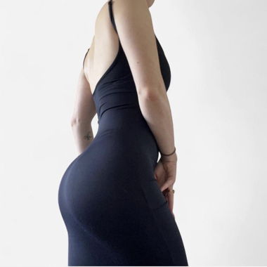 Black Spaghetti-Strap Dress