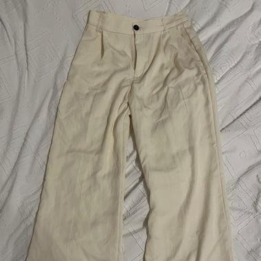 Beige Zara Anzugshose