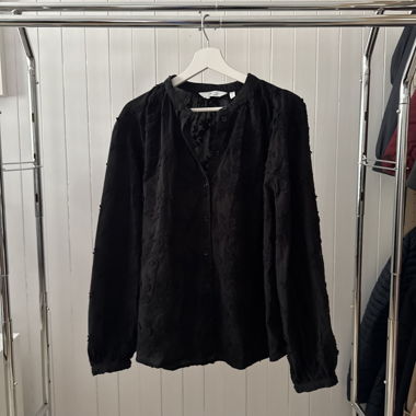 Black Blouse with Pattern