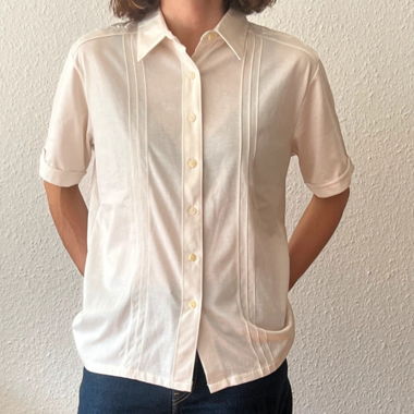 Camicia Vintage Anni '70 Crema Oversize