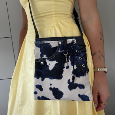 Borsa a tracolla in denim