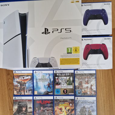 Ps5 slim disc1tb mit 13games mit 2controller