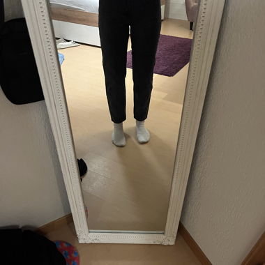 Schwarze Mom-Jeans