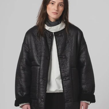 Solar Jacket Schwarze Wendejacke mit Teddyfell