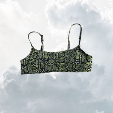 Haut de bikini imprimé serpent