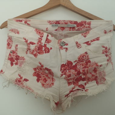 Florale Jeans-Shorts