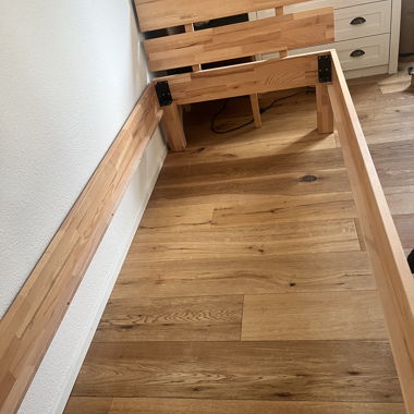Letto singolo massiccio in faggio