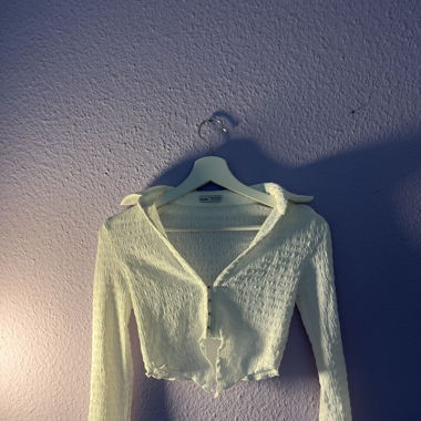 white cropped shirtblouse