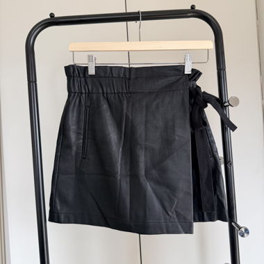 Gonna-culotte Zara in ecopelle nera