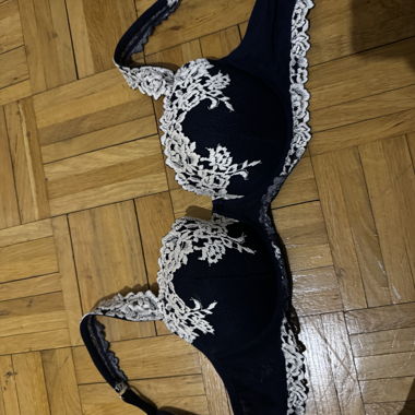 Reggiseno in pizzo blu navy