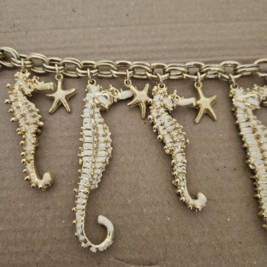 Vintage Seahorse and Sea Star Necklace