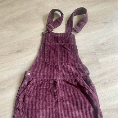 Cord skirt overall / dungaree