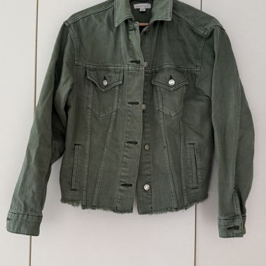 Veste en jeans verte