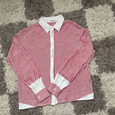 Chemise à rayures rouges et blanches RIANI