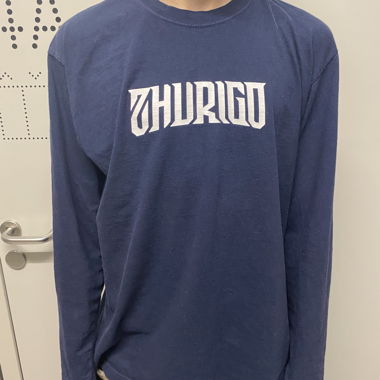 Russell navy long sleeve t shirt XL fits like M