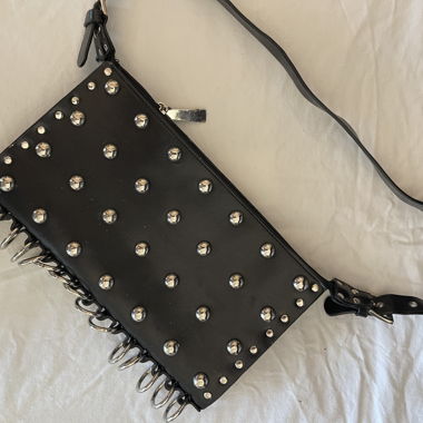 Black Studded Crossbody Bag