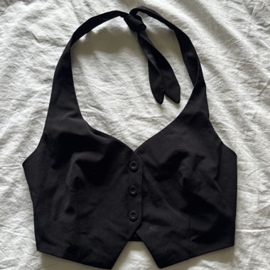 Black Neckholder Top