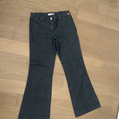 Striped black jeans