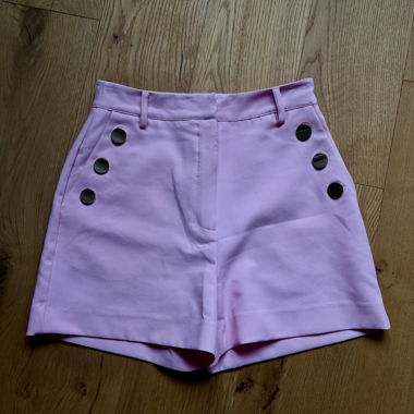 Elegante High-Waist Shorts in zartem Rosa