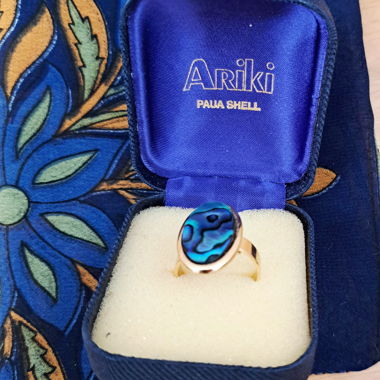 Ariki Paua Shell Ring
