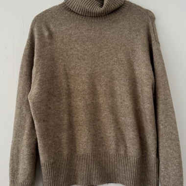 Brown turtleneck sweater