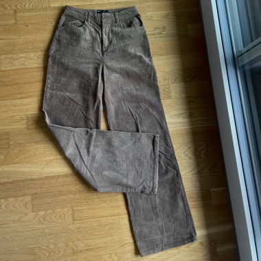 Brown Wide Leg Corduroy Pants