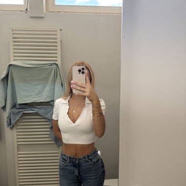 White Zara Croptop