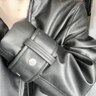 Giacca oversize in similpelle