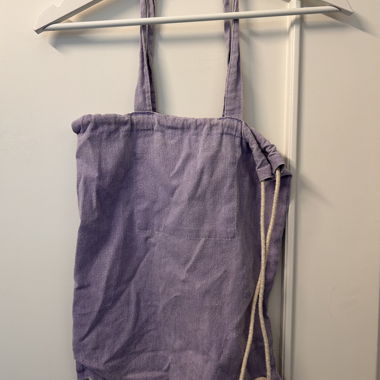 Purple Drawstring Tote Bag
