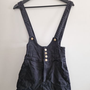 Short salopette en denim