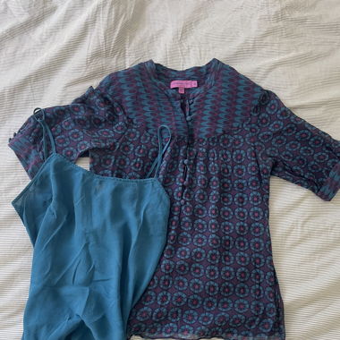 Silk Blouse a d Camisole set. Calypso